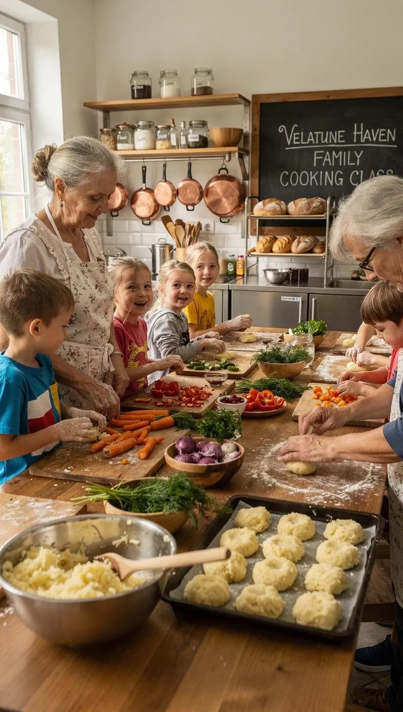 Šeimos kartu praleidžia laiką, mėgaudamosi gamtos grožiu.